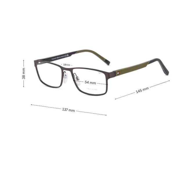 Tommy Hilfiger Men's Glasses TH2146 – Matte Army Green Metal Frame - Image 2