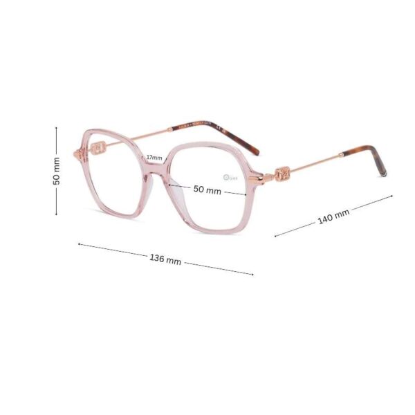Tommy Hilfiger Women's Glasses TH2154 – Transparent Pink Hexagon Frame - Image 2