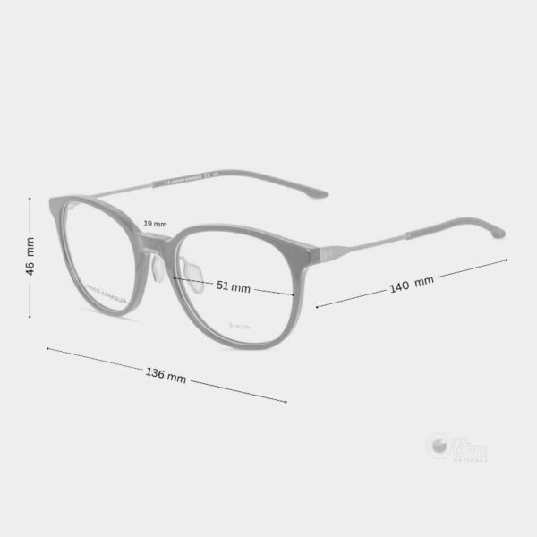 Under Armour Round Eyeglasses | Crystal Gold with Pale Gold Temple Tips - Image 2