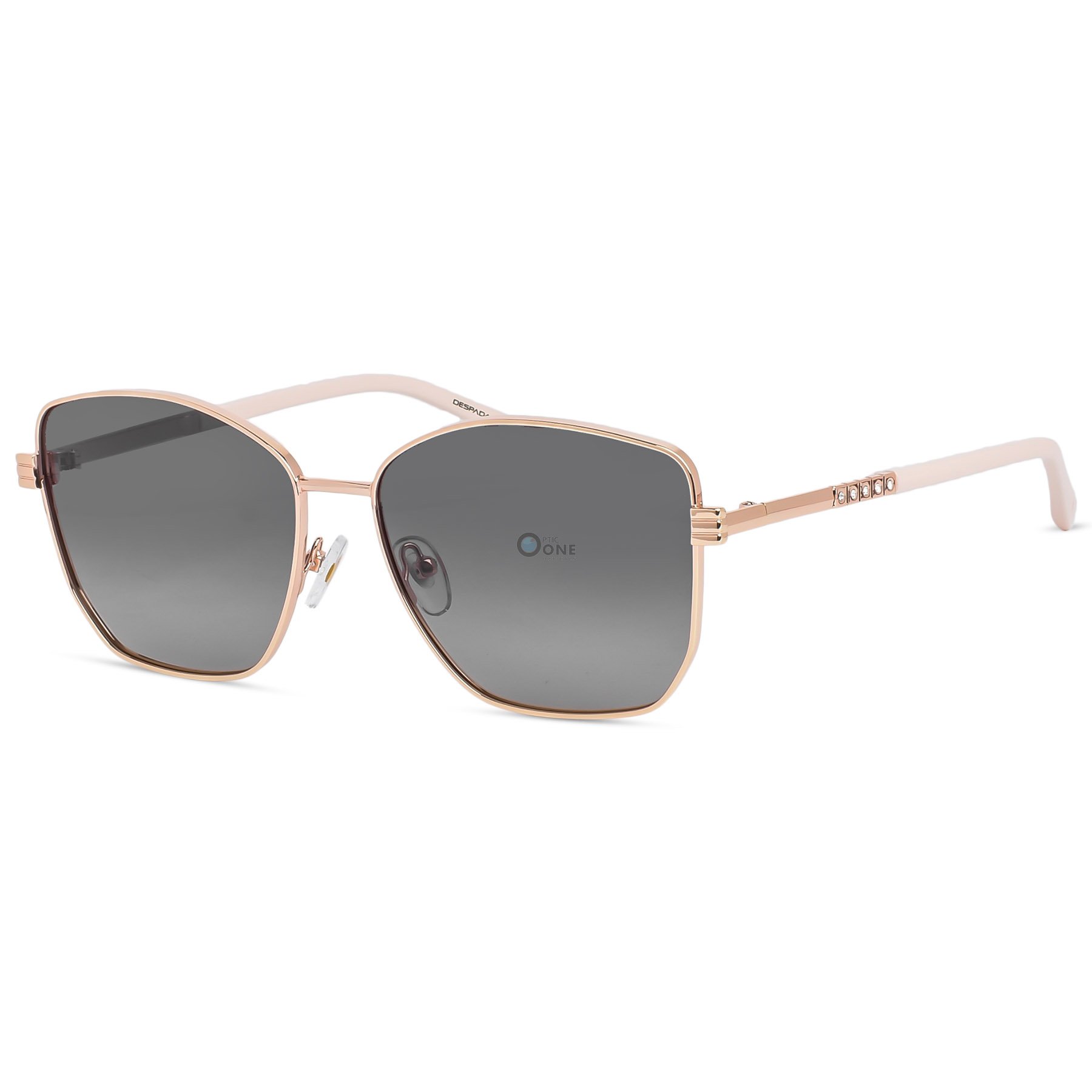 Despada Stylish Sunglasses for Women Gold Frame, Polarized Gradient Gray Lenses