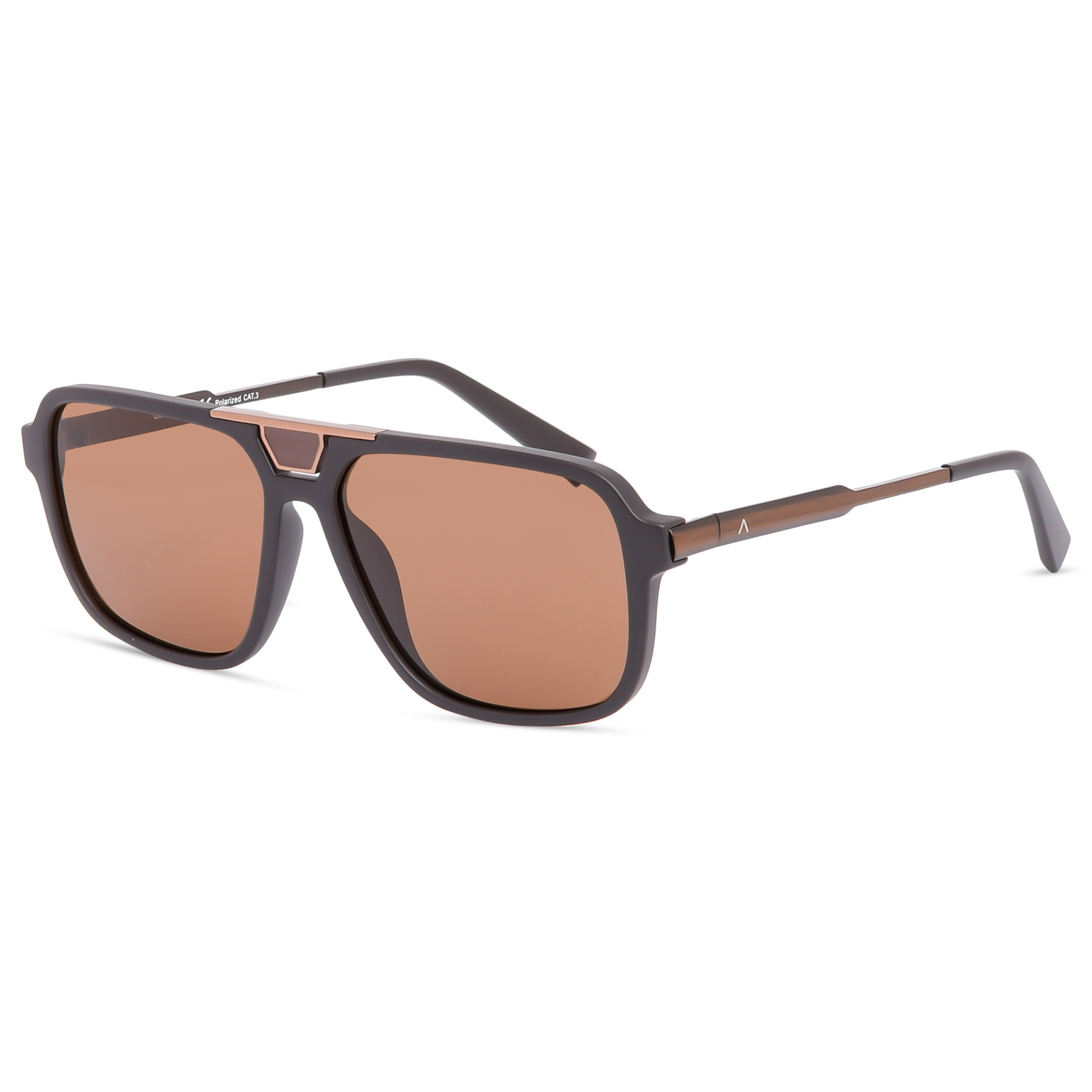 Despada Stylish Sunglasses Matte Brown Frame, Polarized Brown Lenses