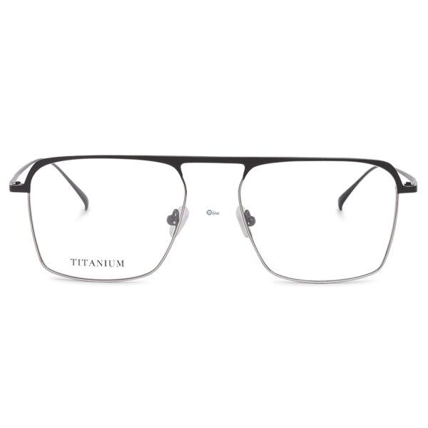 Men's Ultra-Light Titanium Aviator Eyeglasses – Matte Black Modern Full-Rim Frame - Image 3