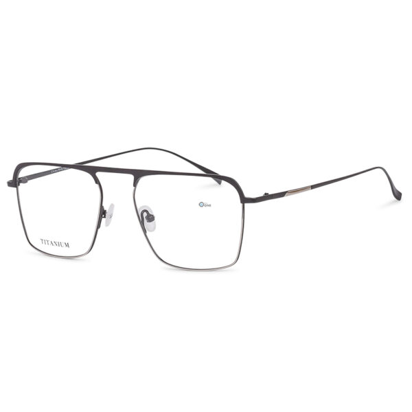 Men's Ultra-Light Titanium Aviator Eyeglasses – Matte Black Modern Full-Rim Frame