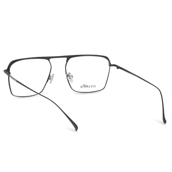 Men's Ultra-Light Titanium Aviator Eyeglasses – Matte Black Modern Full-Rim Frame - Image 5