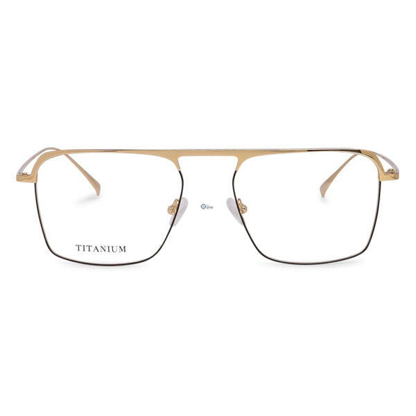 Ultra-Light Modern Stylish Titanium Aviator Glasses for Men, Shiny Gold - Image 3