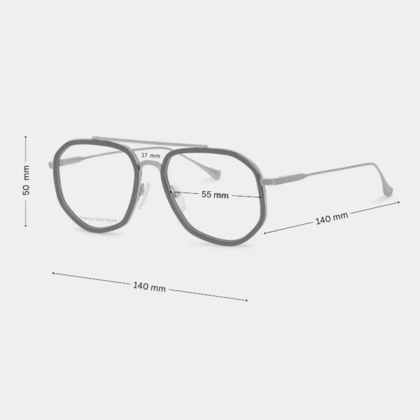 Retro Gold & Black Geometric Eyeglasses – Glamorous Full-Rim Double Bridge Frame - Image 2