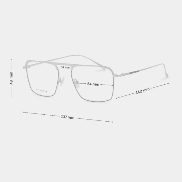 Men's Ultra-Light Titanium Aviator Eyeglasses – Matte Black Modern Full-Rim Frame - Image 2