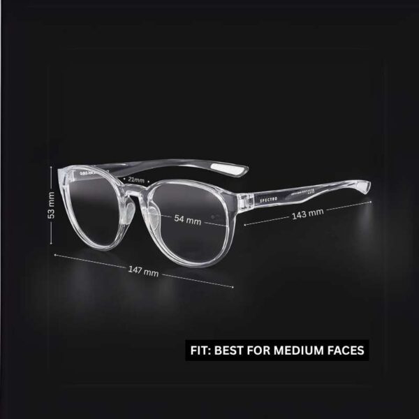 Large Clear Round Eyeglasses – Unisex Transparent Glasses - Image 2
