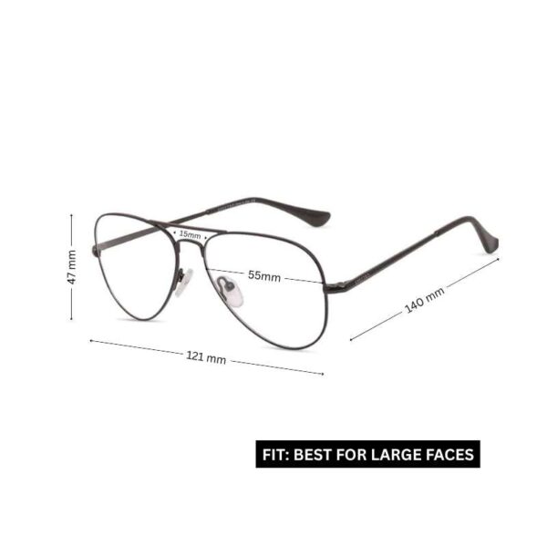 Aviator Style Eyeglasses for Men & Women Black | Eyewear Fashion - Image 2