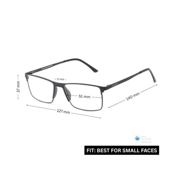 Men's Full-Metal Glasses with Fixed Nose-Pads for Small Face | Affordable Eyeglasses - Image 2