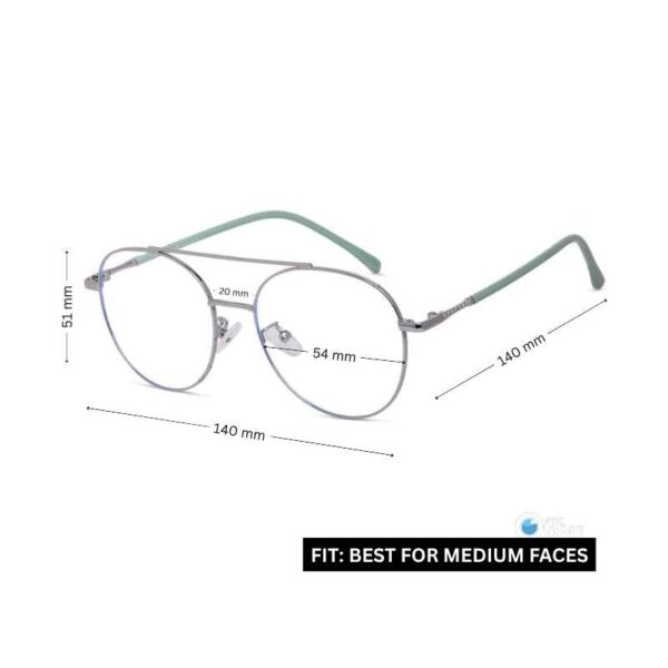 Silver aviator glasses for men and women | Affordable Eyeglasses - Image 2