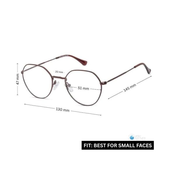 Brown metal glasses for women - Crown Shape Glasses | Affordable Eyeglasses - Image 2