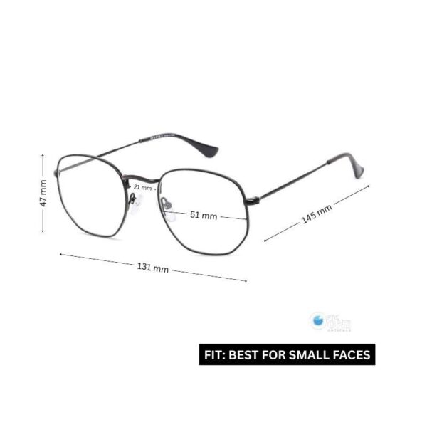 Black Metal Glasses for Men and Women | Affordable Eyeglasses - Image 2