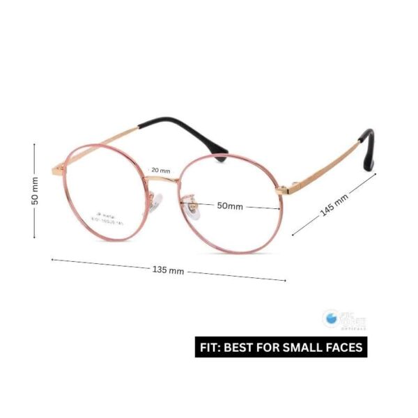 Korean Style Large Round Eyeglasses for Women | Round Metal glasses - Image 2