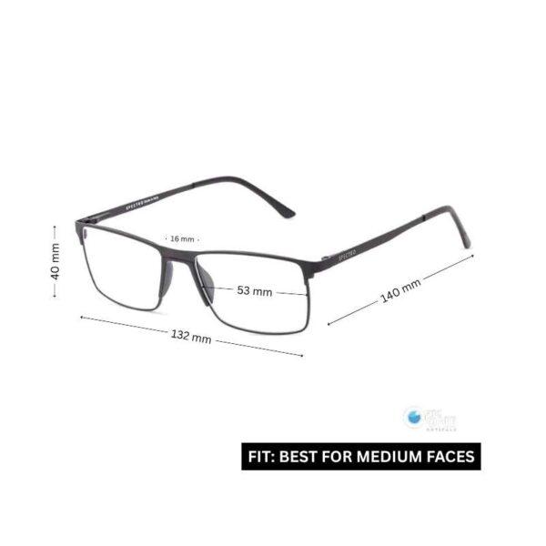 Men's Metal Rectangle Glasses without Nose Pads - Image 2