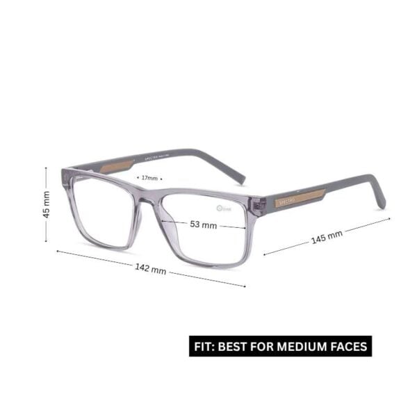 Transparent Glasses for Men – Clear Frame Eyeglasses in Gray - Image 2