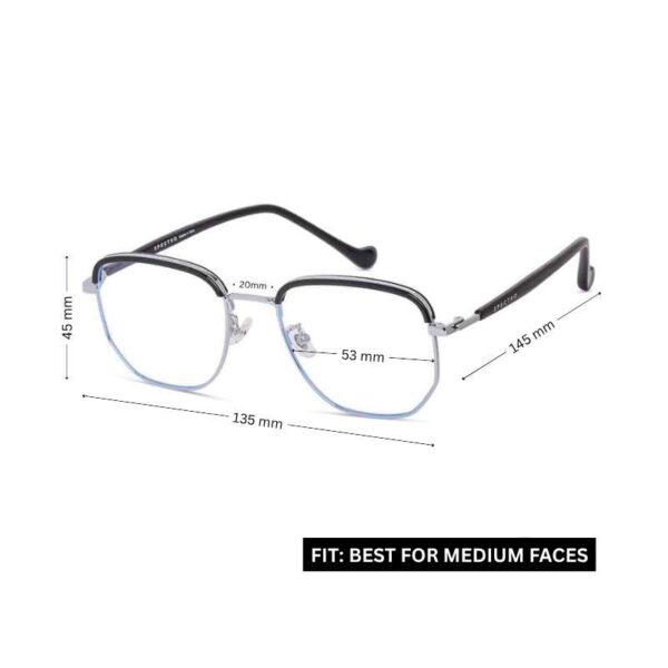 Affordable Metal Frame Eyeglasses for Men and Women – Stylish Square Glasses - Image 2