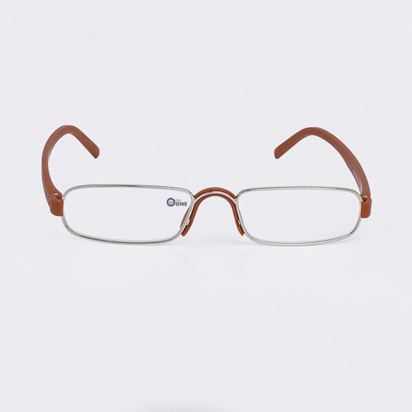 Dr.Harmann's CEO, Stylish Compact Reading Glasses – Silver Front with Red Temples