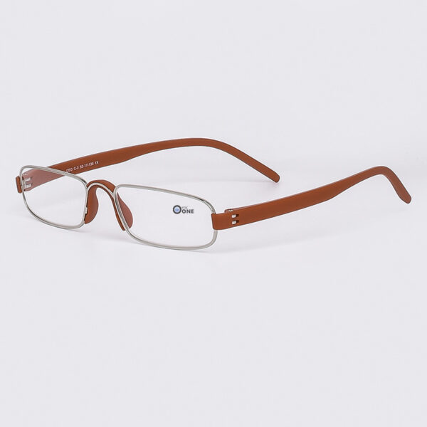 Dr.Harmann's CEO, Stylish Compact Reading Glasses – Silver Front with Red Temples