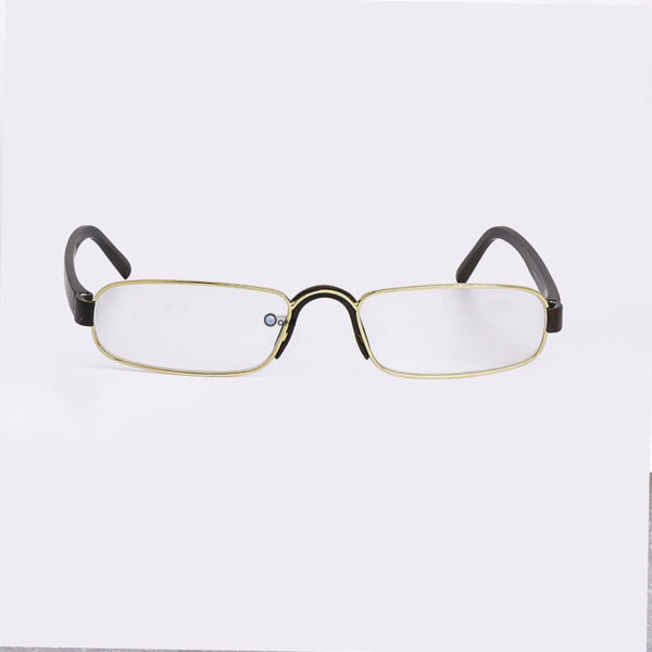 Dr.Harmann's CEO, Stylish Compact Reading Glasses – Gold Front with Brown Temples