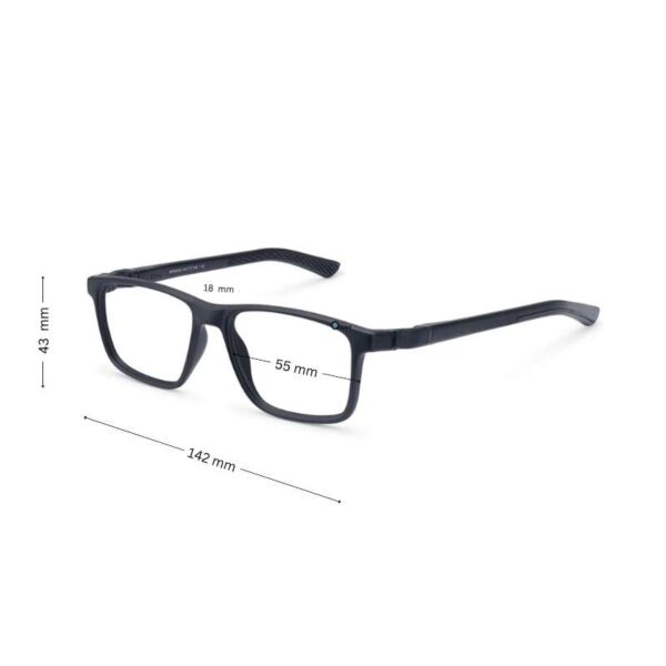 B-Flex B-Great BF050455 Unbreakable Eyeglasses for Adults 55mm Large, Matte Black ( Clip-On Available) - Image 2