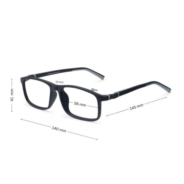 B-Flex B-Real BF010156 Unbreakable Eyeglasses for Adults 56mm Large, Matte Black ( Clip-On Available) - Image 2