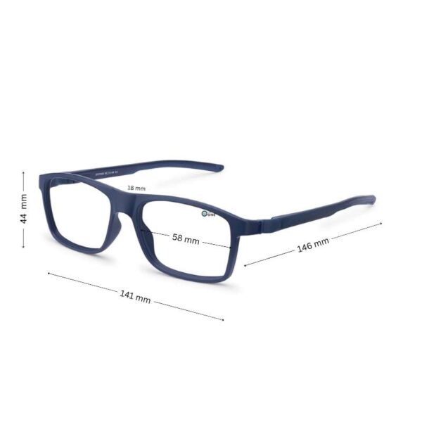 B-Flex B-Bold BF070458 Unbreakable Eyeglasses for Adults 58mm Large, Satin Blue( Clip-On Available) - Image 2