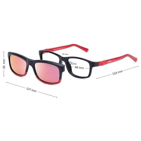 Nano Kids Clip-On Glasses Crew 3.0 NAO3021748SC 48mm for 7-8 Years - Image 2