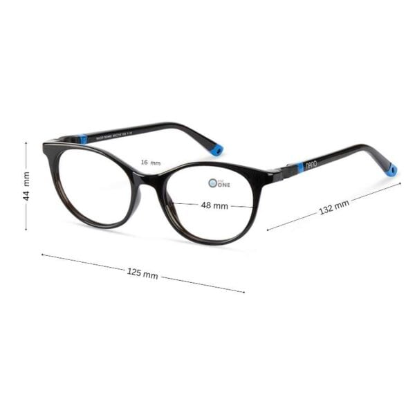 Nano Glitch 3.0 NAO3150448 Kids Eyeglasses 48mm, Glossy Black - Image 2