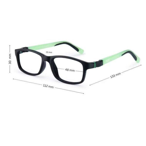 NANO KIDS GLASSES CREW 3.0 Glow NAO3021148 For 6-8 Years, Matte Black - Image 2
