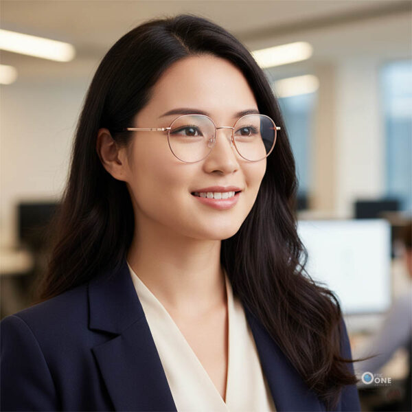 Humphrey's H582410 26 49 Women’s Round Gold Metal Eyeglasses – Small Size - Image 2