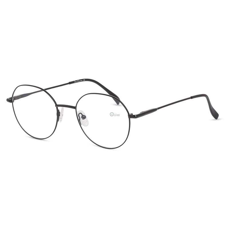 Round Eyeglasses for Women in Shiny Black