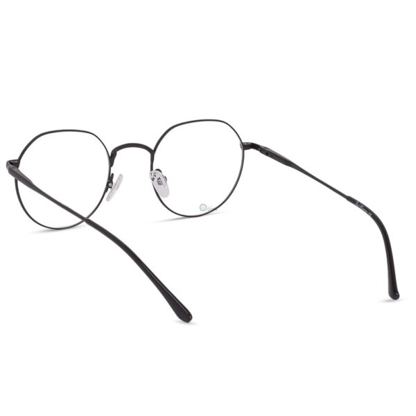Small Round Black Metal Eyeglasses – 47mm Eye Size, 21mm Bridge - Image 3