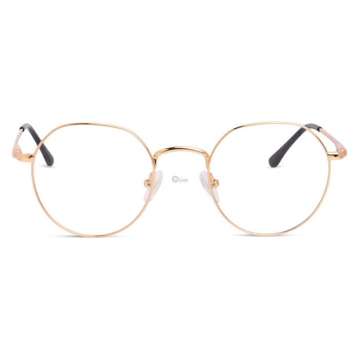 Small Round Gold Metal Eyeglasses – 47mm Eye Size, 21mm Bridge | Buy ...