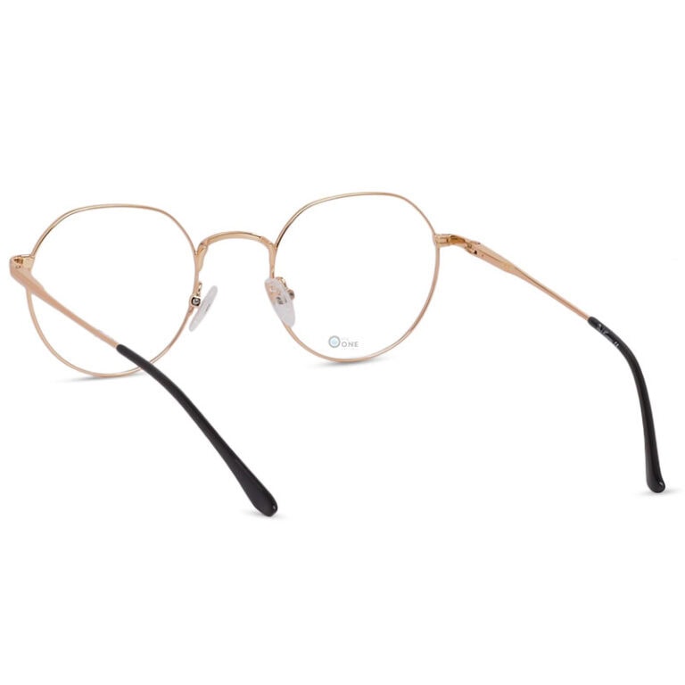 Small Round Gold Metal Eyeglasses – 47mm Eye Size, 21mm Bridge | Buy ...