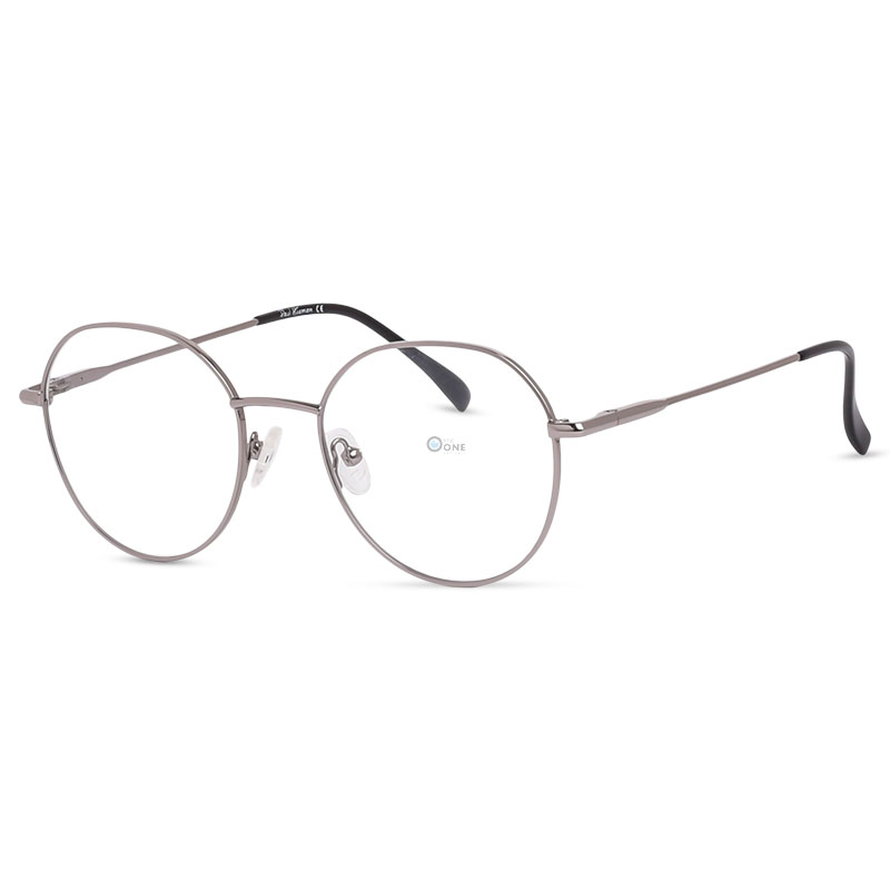Round Eyeglasses for Women in Silver Color