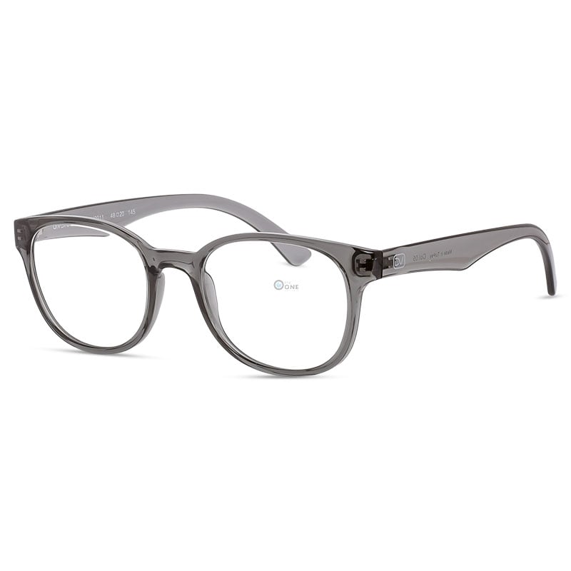 Stylish Round Glasses | Lightweight & Durable Round Eyeglasses Transparent Gray