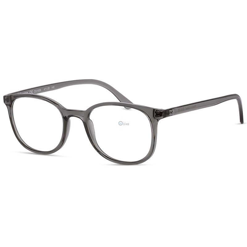 Semi-Round Lightweight & Durable Kids Glasses Transparent Gray 47mm