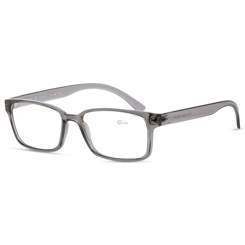 Men's Lightweight Rectangle Glasses Transparent Gray