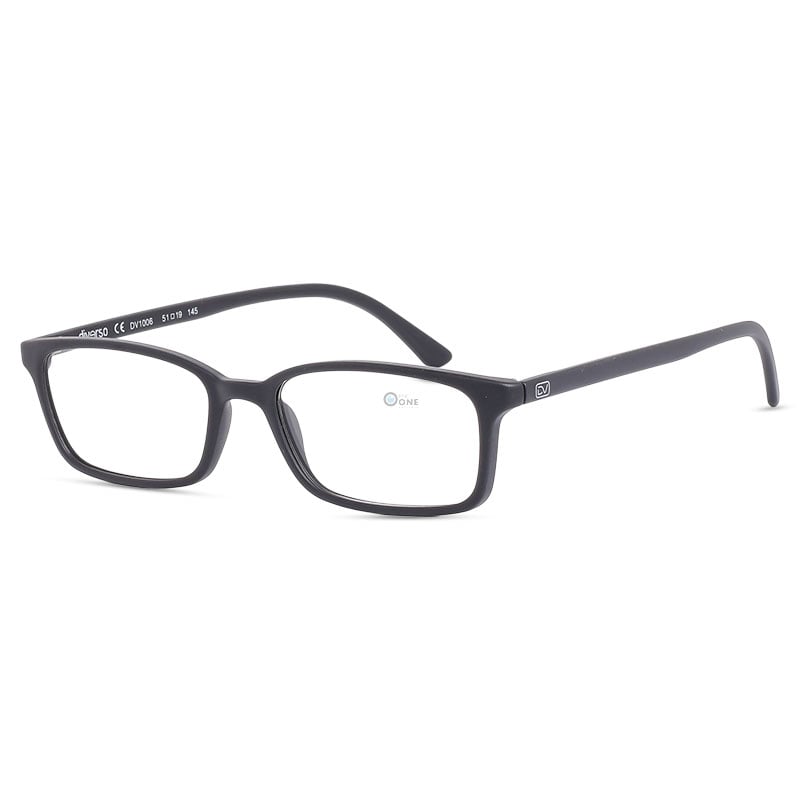 Unisex Acetate Full-Rim Eyeglasses Matte Black