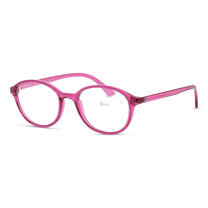 Diverso Lightweight , Durable Oval Glasses for Kids & Teens Crystal Pink