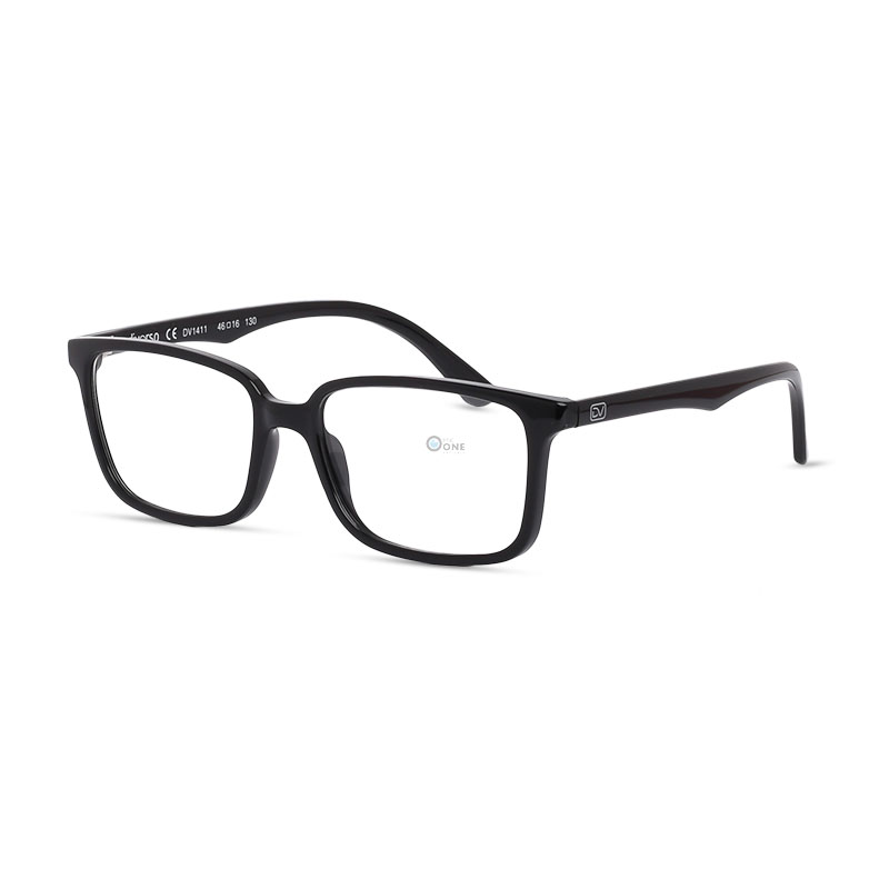 Kids Glasses Durable & Lightweight Square Kids Glasses Shiny Black