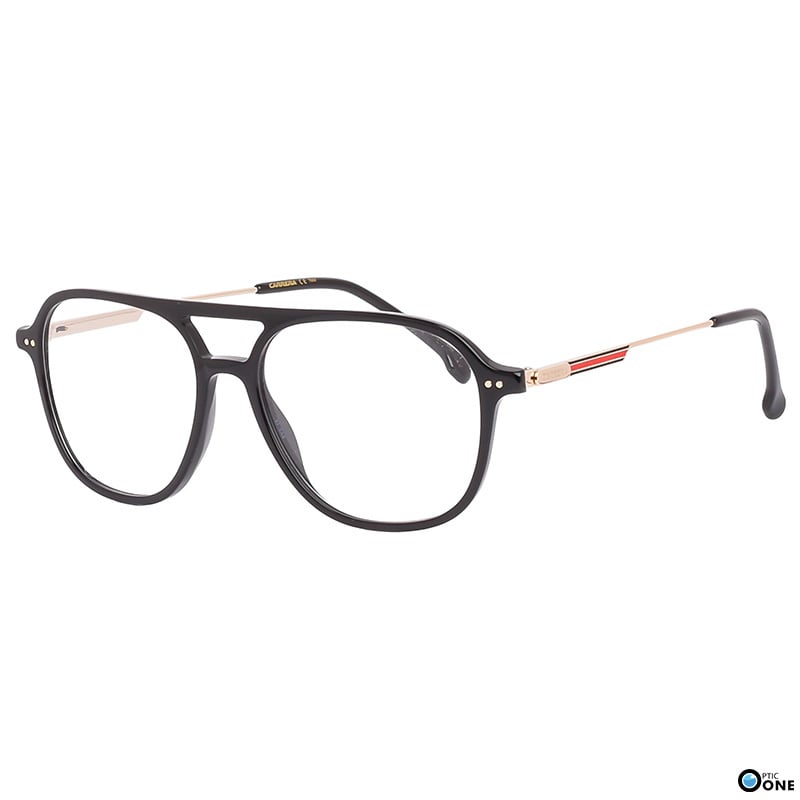Carrera Men's Stylish Frame with Double Bar - Shiny Black