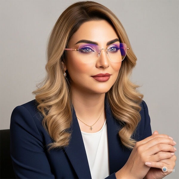 Stepper SI11095 F033 Butterfly Rimless Titanium Eyeglasses for Women – Rose Gold & Pink Temples - Image 2