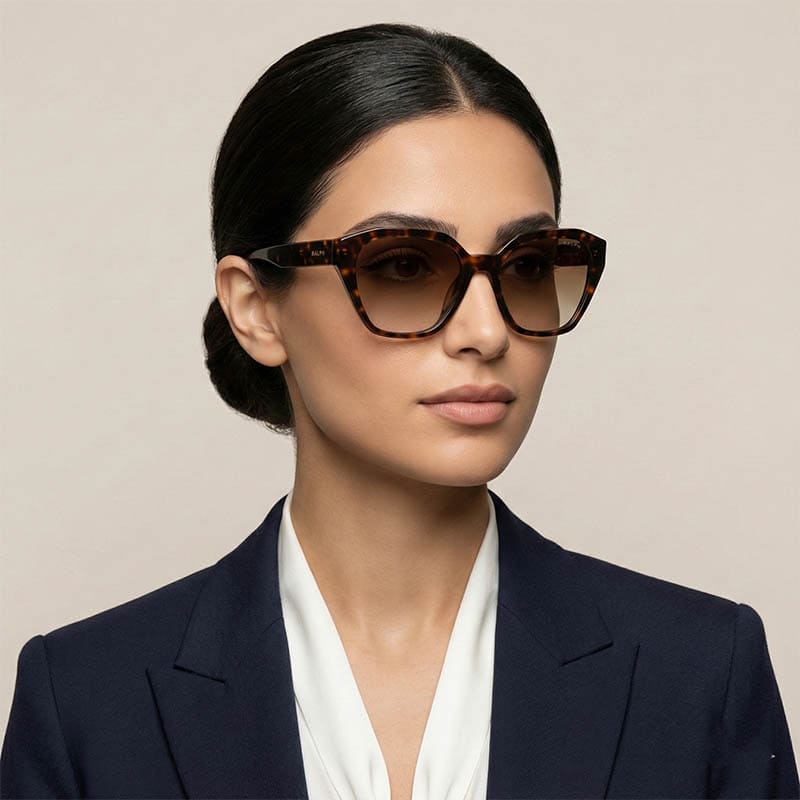 Ralph Women’s Sunglasses RA5315U Brown Havana Frame, Gradient Brown Lenses - Image 2