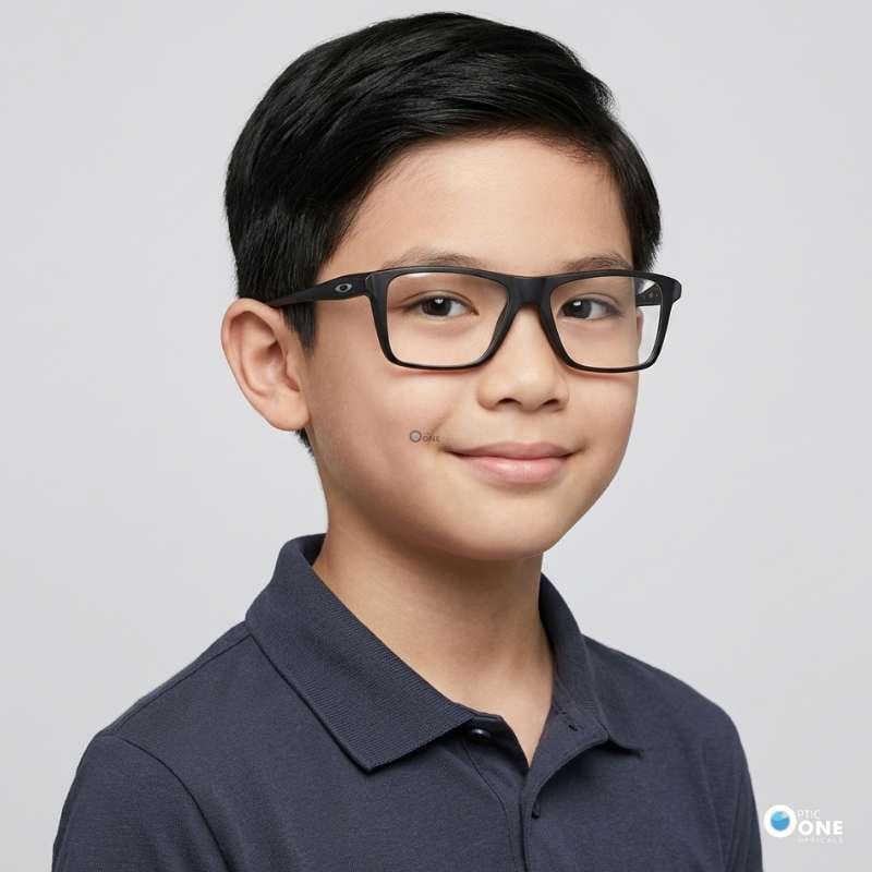 Oakley BUNT OY8026 | Oakley Eyeglasses for Boys | Satin Black Frame | 50 mm in Size - Image 2