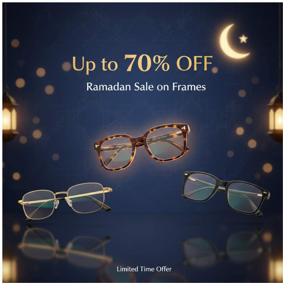 Up to 70% Off on Eyeglass Frames — Ramadan Offer Optic One Abu Dhabi
